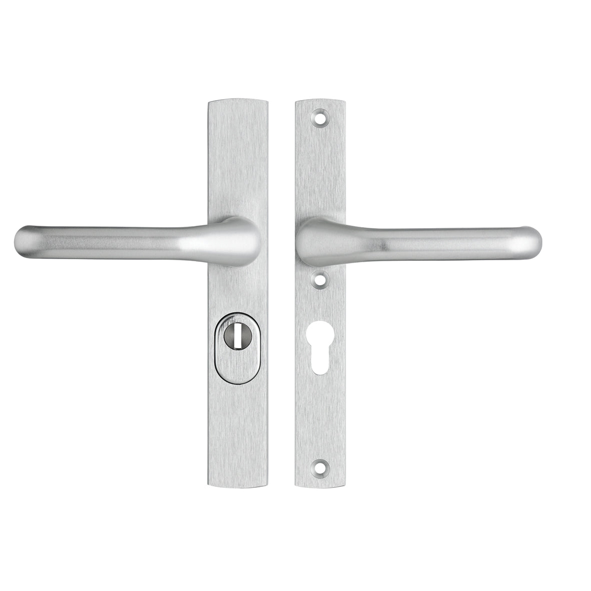 AXA | Veiligheidsbeslag Premium smal kruk Flow PC55 anti-kerntrek | Aluminium naturel