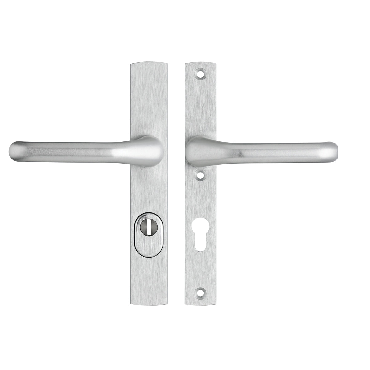 AXA | Veiligheidsbeslag Premium smal kruk Flow PC72 anti-kerntrek | Aluminium naturel