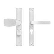 AXA | Veiligheidsbeslag Curve Plus smal kruk Wing+Blok PC55 anti-kerntrek | Aluminium naturel