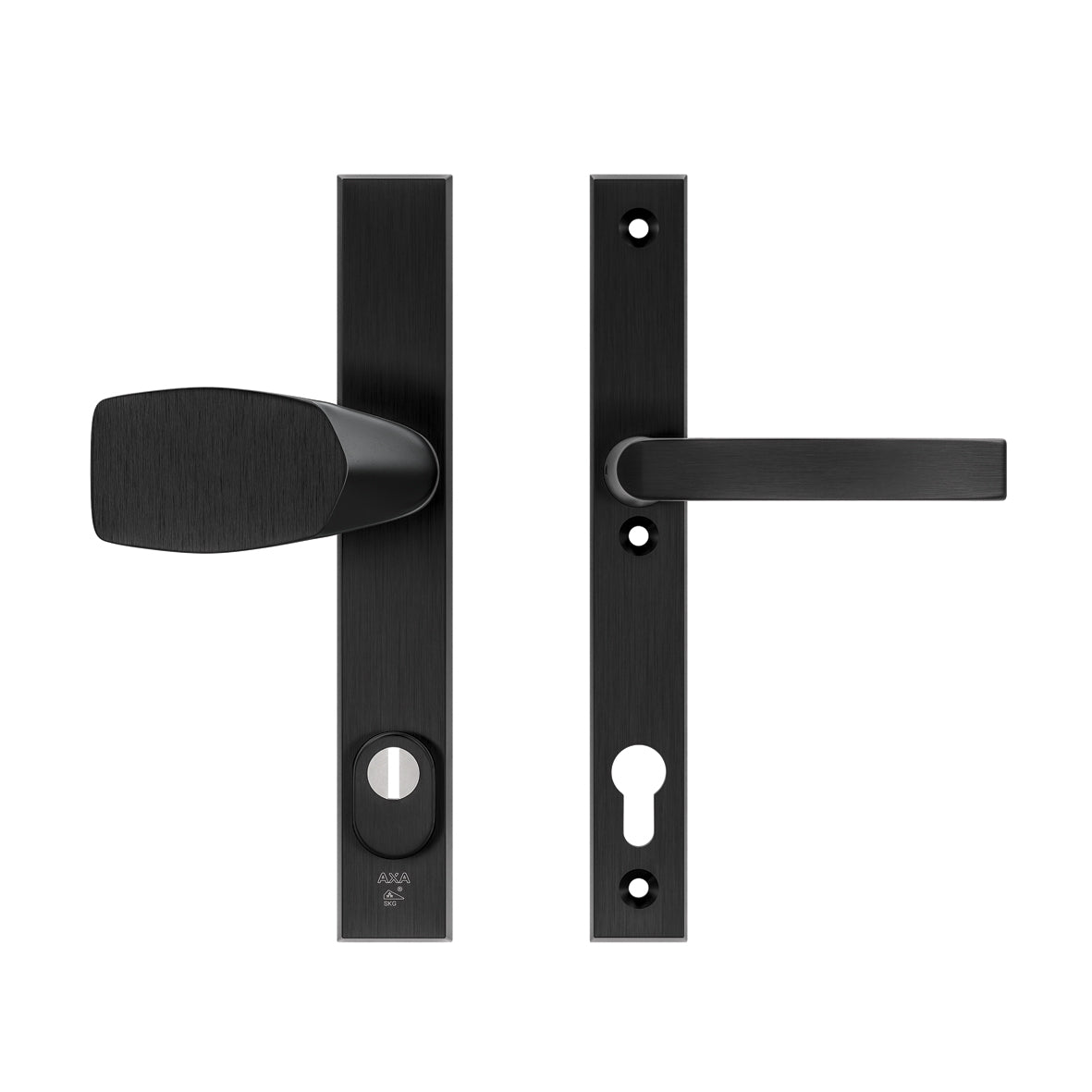 AXA | Veiligheidsbeslag Edge Plus smal Wing-knop+kruk Blok PC92 anti-kerntrek | Zwart