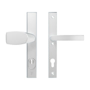 AXA | Veiligheidsbeslag Edge Plus smal Wing-knop+kruk Blok PC92 anti-kerntrek | Aluminium naturel