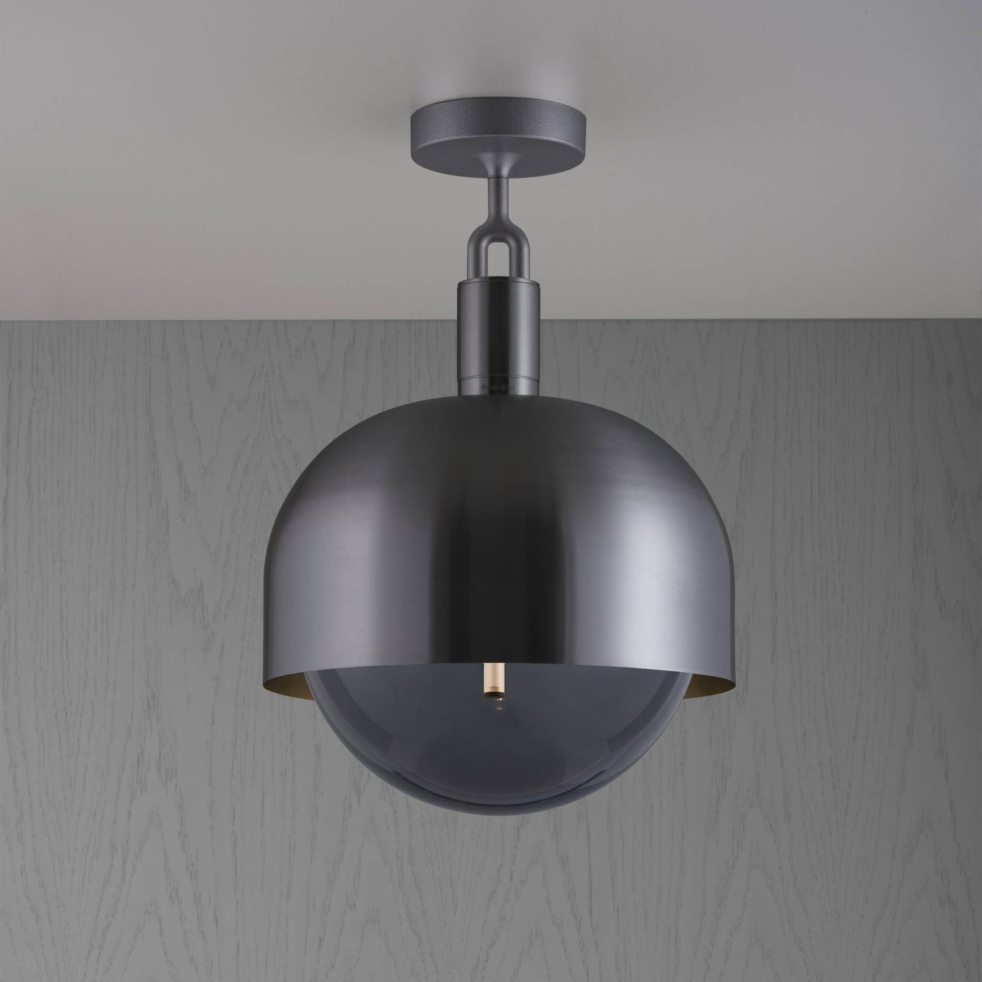 Buster + Punch Forked Ceiling | Plafondlamp Shade Globe Smoked | Gun Metal