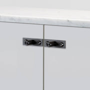 buster + punch linear | meubelknop op rozet | gun metal