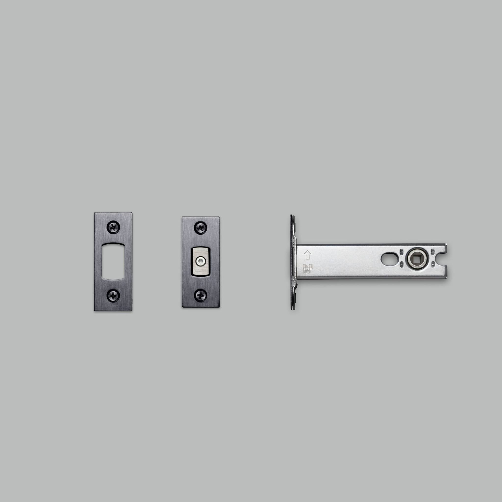 buster + punch | loopslot 82 mm voor deurknop | gun metal