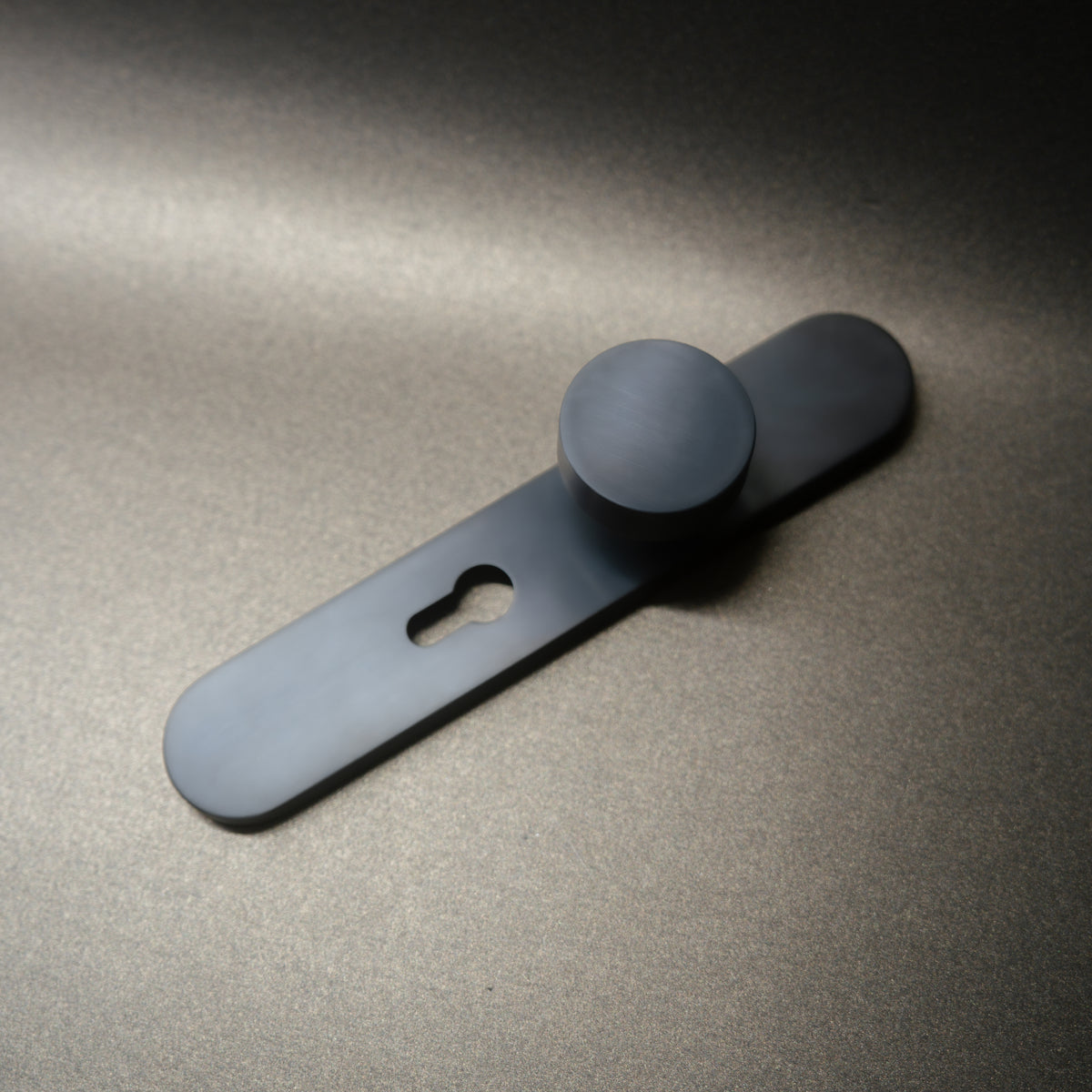 Griff Meister Deurknop Gunmetal Op ovaal schild PC55 – sfeerfoto in interieur