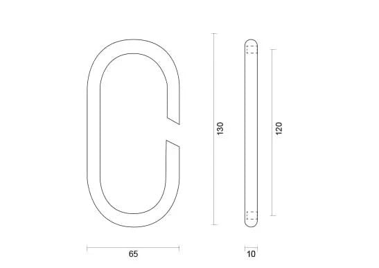 hdd huisnummer 0 mat goud rond 130mm