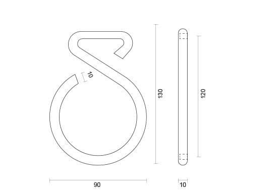hdd huisnummer 8 mat goud rond 130mm
