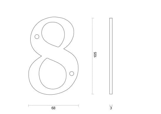 hdd huisnummer 8 roest 106mm