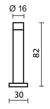 hdd mat zwarte muurdeurstopper 16x82 mm