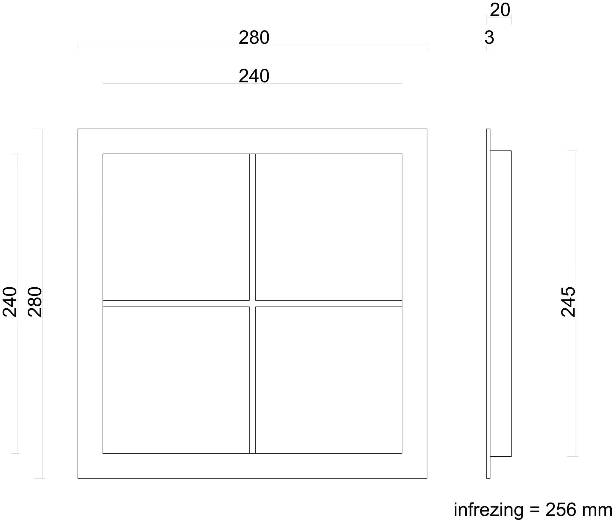 hdd patrijspoort retro 245 mm zwart 4