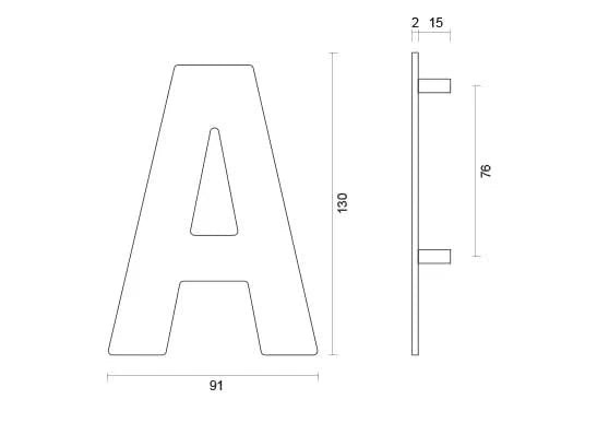HDD Pro Huisletter Plat A Inox Plus