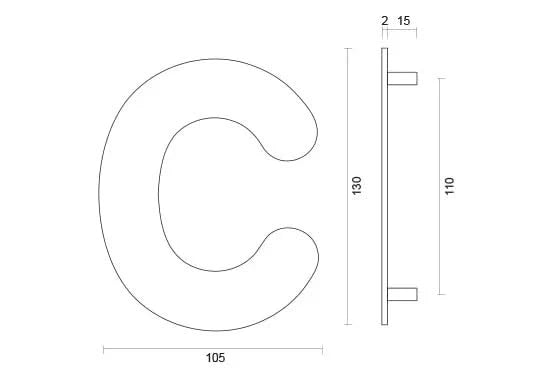 HDD Pro Huisletter Plat C Inox Plus