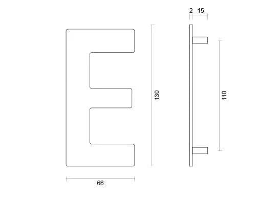 HDD Pro Huisletter Plat E Inox Plus