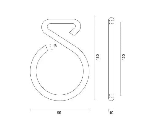 hdd rvs huisnummer 8 met een hoogte van 130mm
