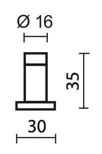 hdd rvs muurdeurstopper rvs 16x35 mm 2