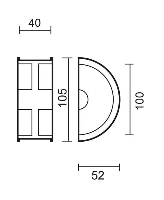 HDD Pro Schuifdeurkom Inkapschelp Hdd Halve Maan Massief 40mm Inox Plus