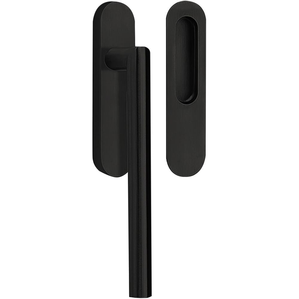 Formani massieve set hefschuifdeurbeslag inclusief cilindergat PC69 mat zwart