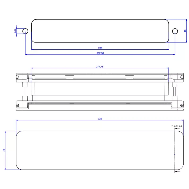 homebox brievenbus ral 7047 grijs aluminium
