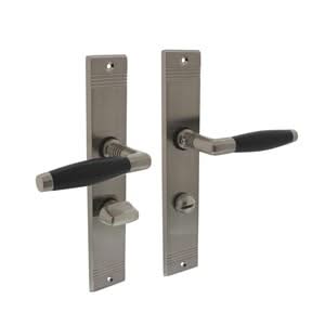 Intersteel Deurkruk Ton Basic met Schild Groef 235X43X5mm Mat Nikkel - Deurbeslag-expert