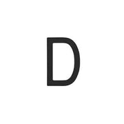 Intersteel | Huisletter D | 100mm | RVS/Mat Zwart