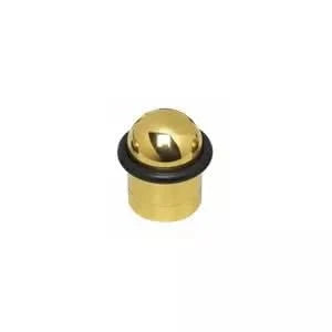 Deurstop Met Ring Messing Gelakt