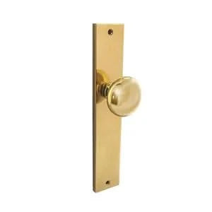 Intersteel | Knop op schild | Rechthoek | PVD Messing