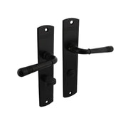 Deurkruk Helena op schild met toiletsluiting - WC63/8MM - mat zwart