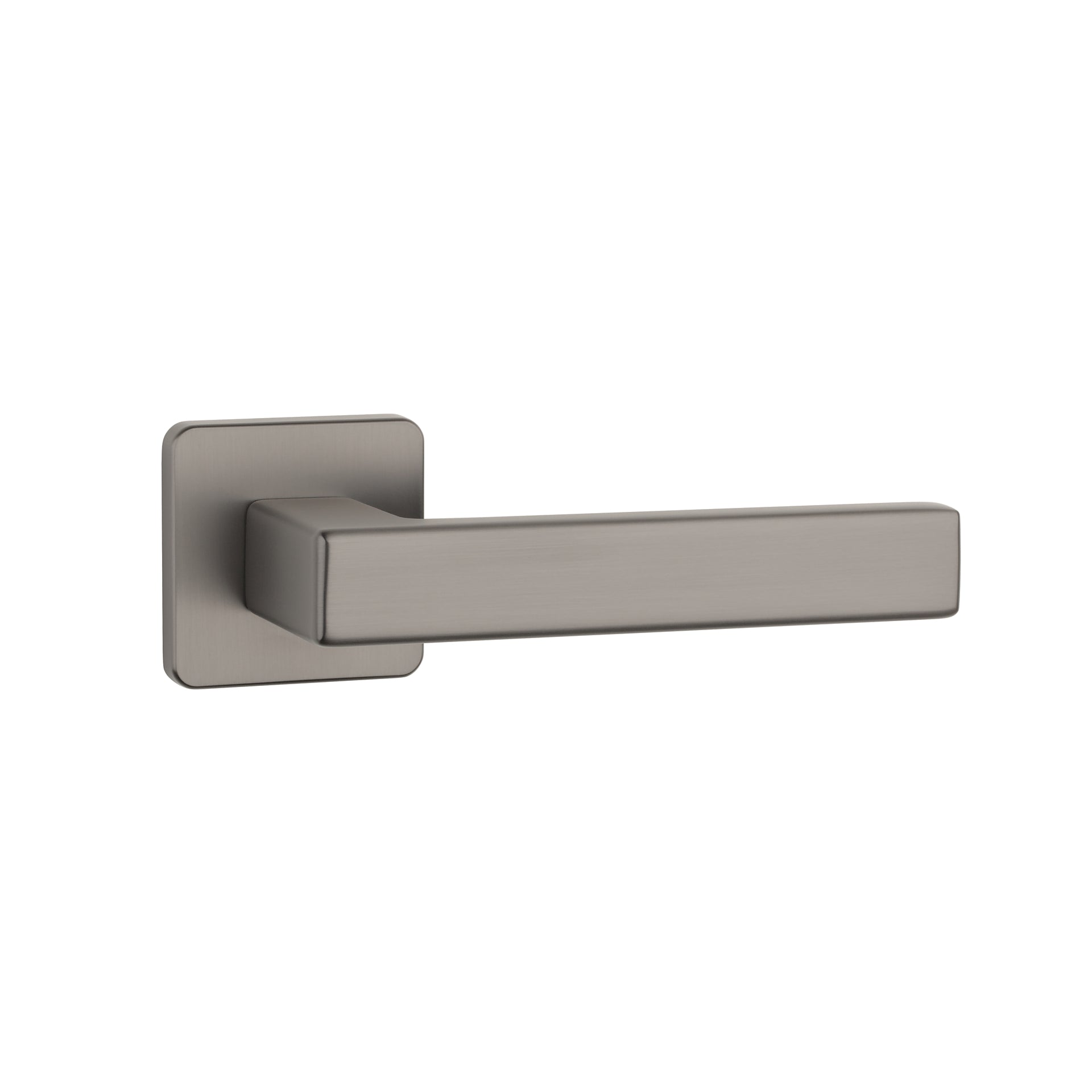 Aprile | Deurkruk Tilia | op vierkant rozet | Gunmetal - Deurbeslag-expert