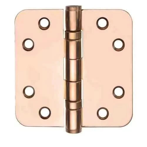 kogelscharnier 89 x 89mm met ronde hoek pvd gepolijst koper