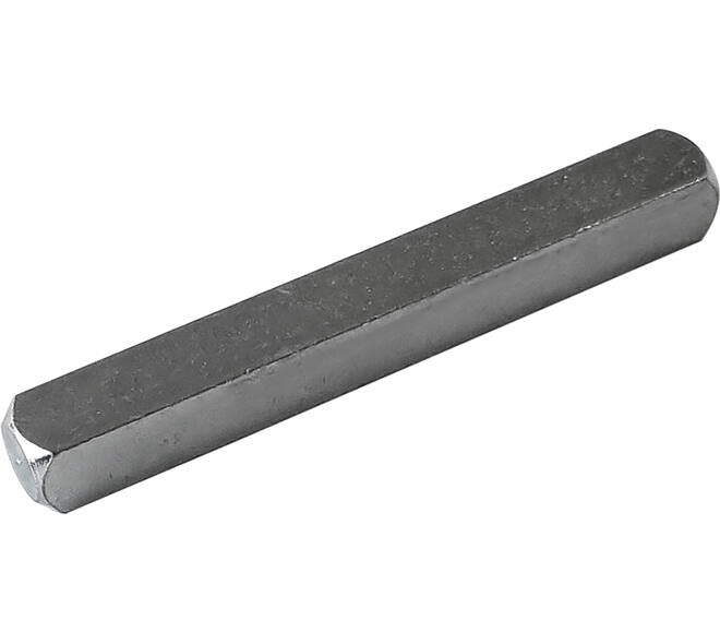 Intersteel krukstift 7x7x60 mm massief, zilverkleurig metaal, vooraanzicht