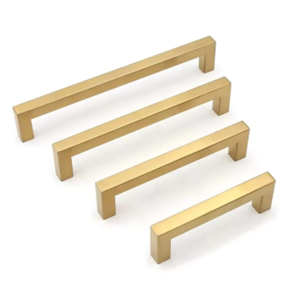 Moderne Meubelgreep Vierkant 12 x 35 x 224 mm Goud - Deurbeslag-expert