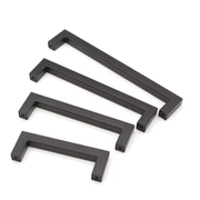 Moderne Zwarte Kast Handvat Vierkante Meubelen Hardware Roestvrij Staal Eenvoudige Keuken Deurknoppen Kast Garderobekast Lade Trekt