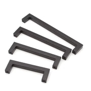 Moderne Zwarte Kast Handvat Vierkante Meubelen Hardware Roestvrij Staal Eenvoudige Keuken Deurknoppen Kast Garderobekast Lade Trekt