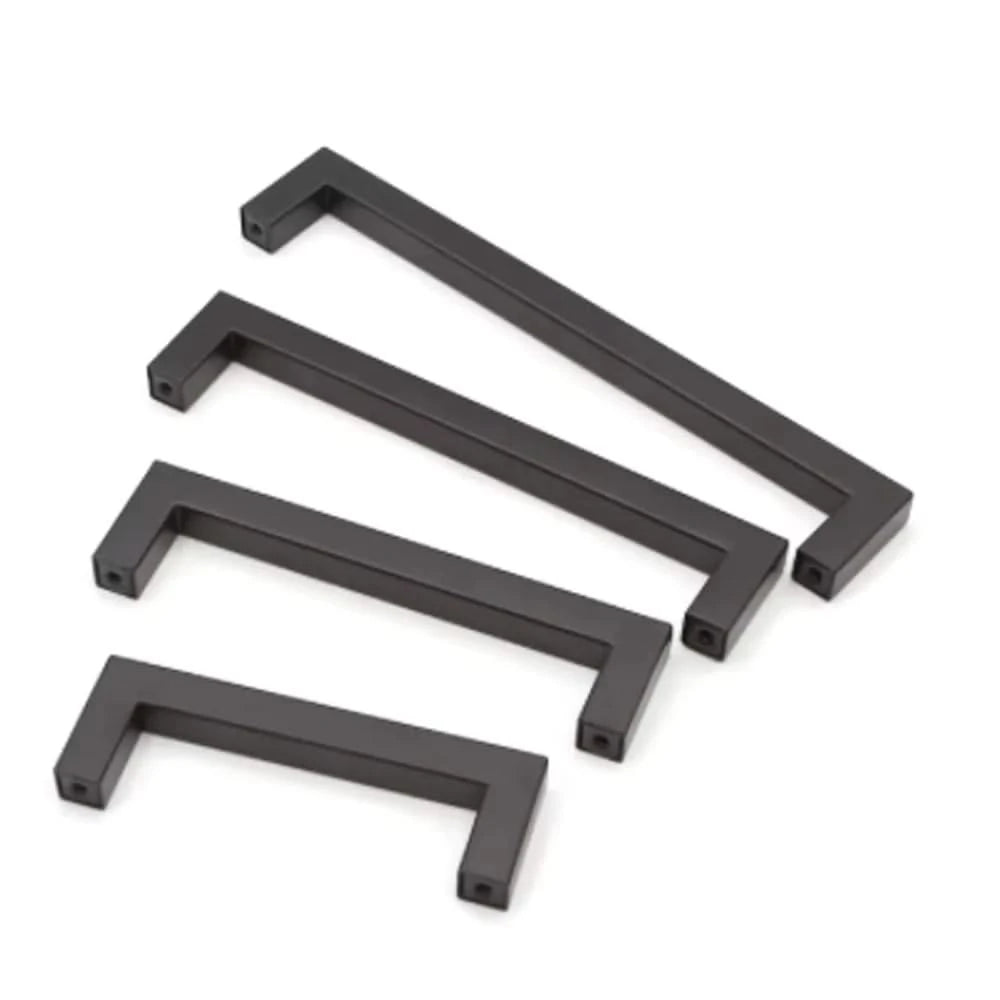 Moderne Zwarte Kast Handvat Vierkante Meubelen Hardware Roestvrij Staal Eenvoudige Keuken Deurknoppen Kast Garderobekast Lade Trekt