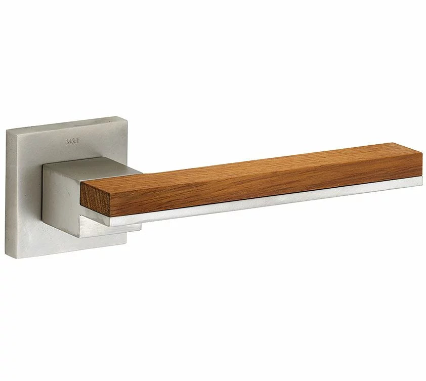 Artitec deurkruk Mimolimit op rozet Mat nikkel ongelakt/teak - Deurbeslag-expert