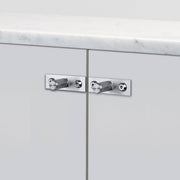 buster + punch linear | meubelknop op rozet | steel