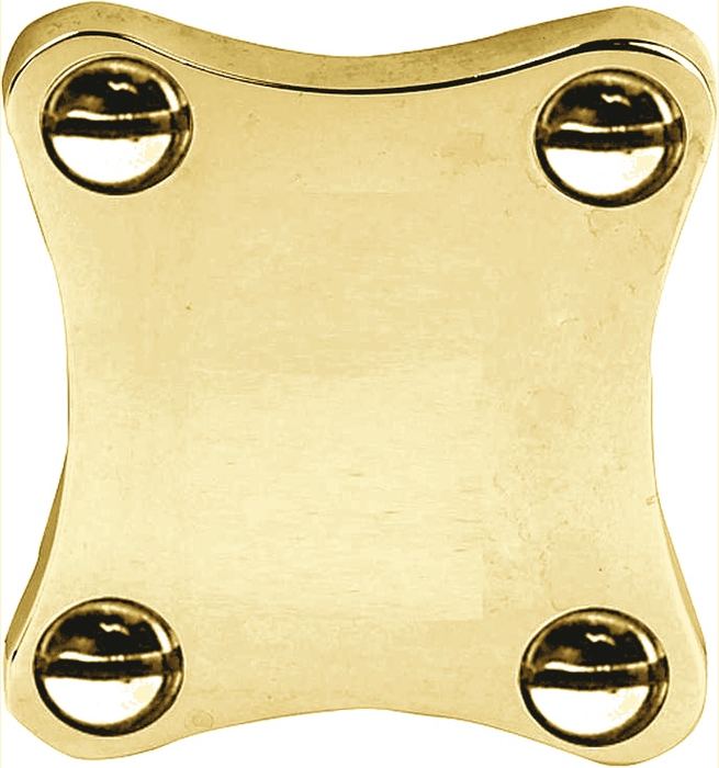 Formani MRKB37 rozet in messing ongelakt - kleurimpressie (benaderde kleurweergave, geen officiële Formani-productfoto)