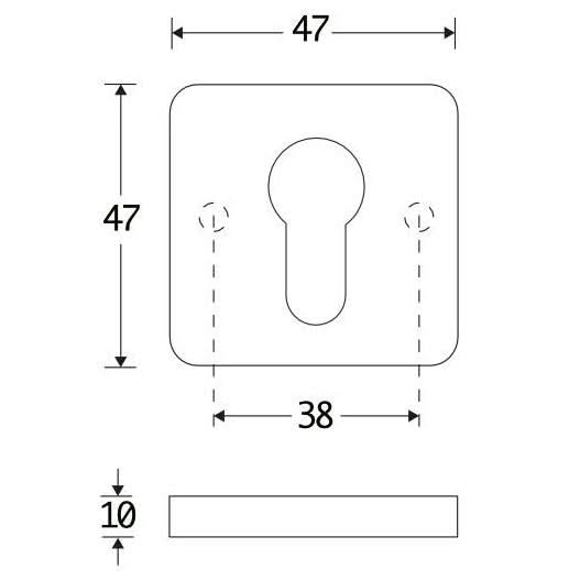Artitec PC-plaatjes Minimal/Maximal Mat nikkel ongelakt - Deurbeslag-expert