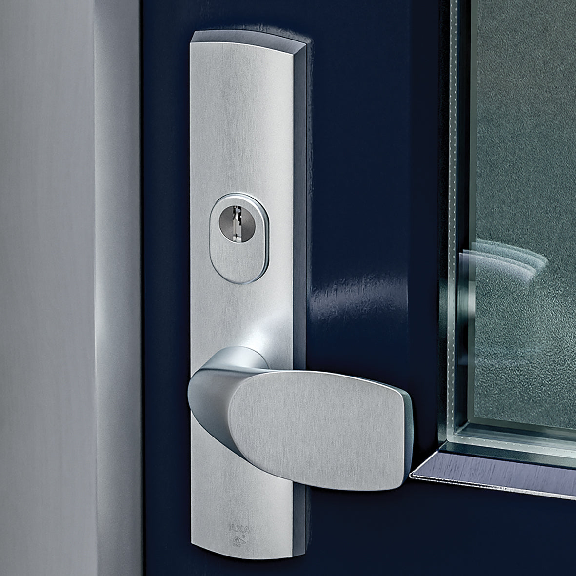 AXA | Veiligheidsbeslag Comfort Line kruk Wing+Flow PC72 anti-kerntrek | Aluminium naturel