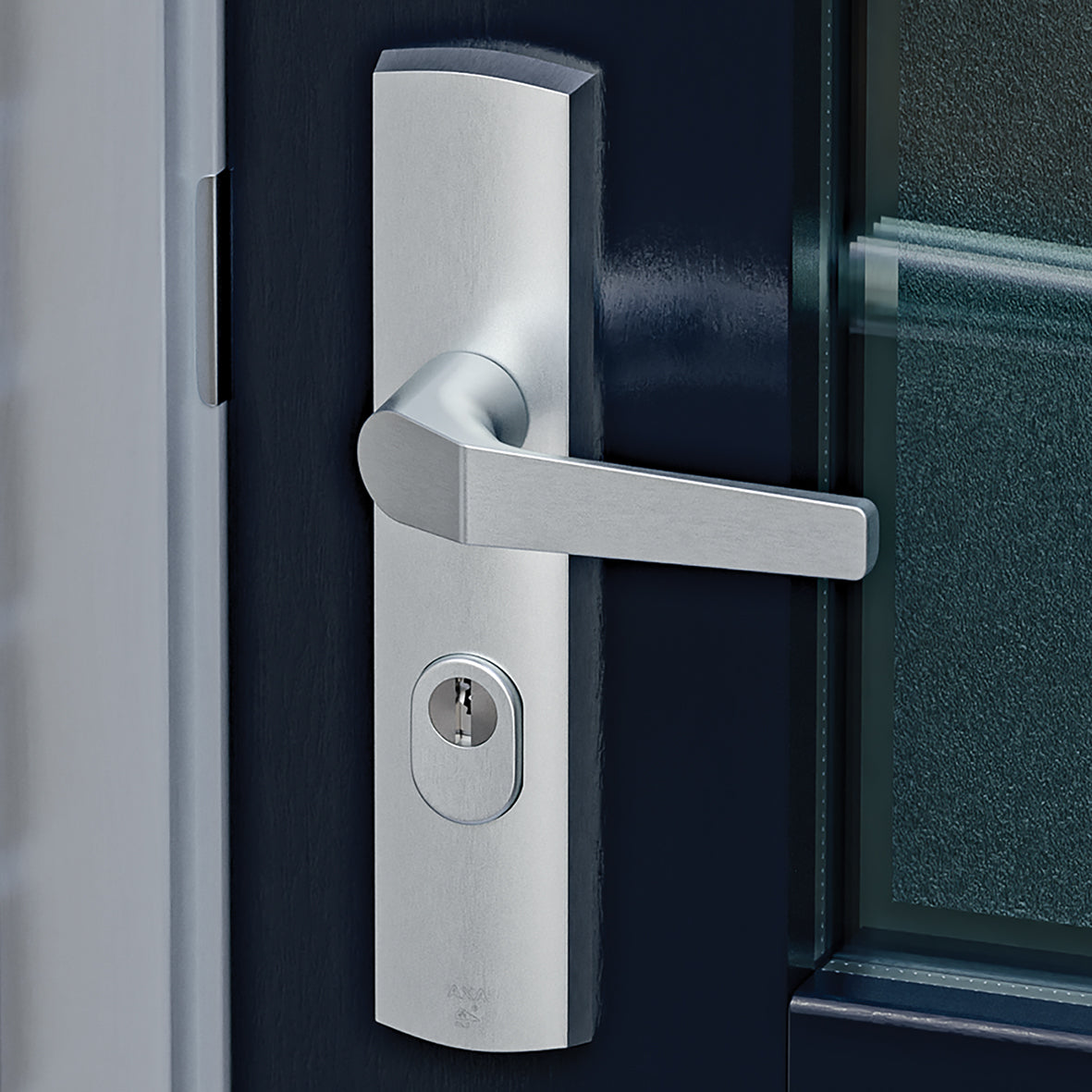AXA | Veiligheidsbeslag Premium kruk Arrow PC55 anti-kerntrek | Aluminium naturel