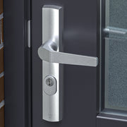 AXA | Veiligheidsbeslag Premium smal kruk Arrow PC92 anti-kerntrek | Aluminium naturel