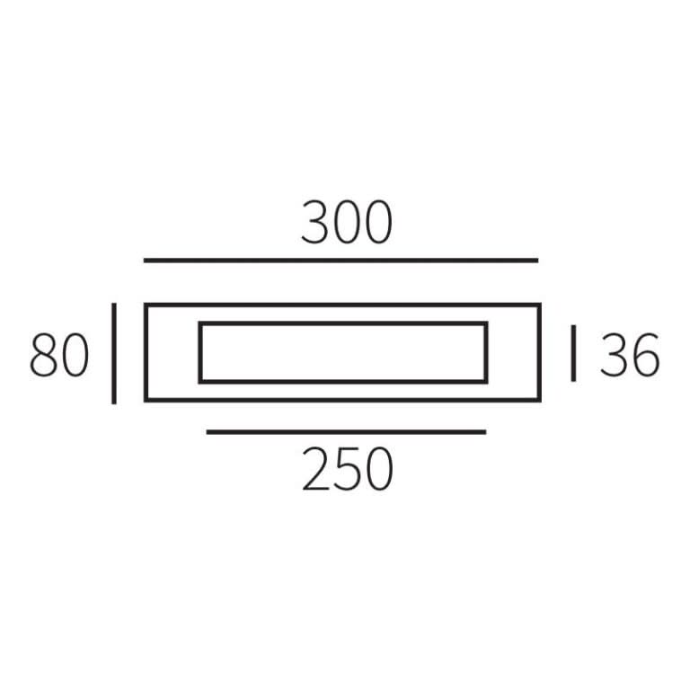 Hardbrass Serafini Briefplaat Binnenverend Roestvaststaal 300x80mm