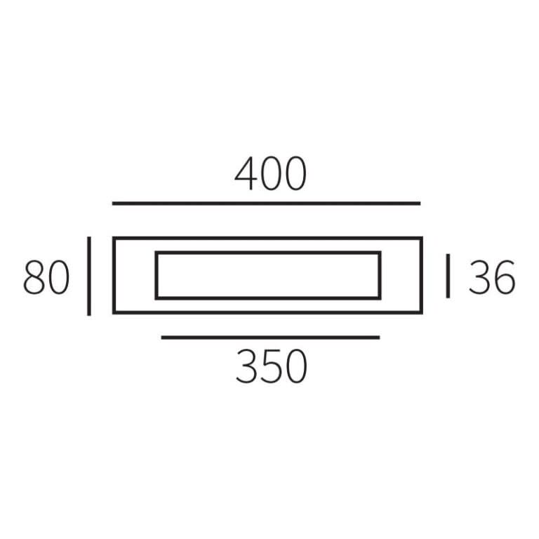 Hardbrass Serafini Briefplaat Binnenverend Roestvaststaal 400x80mm