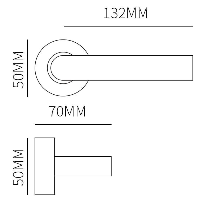 Hardbrass Roestvrijstalen Voordeurset Rond RVS Geborsteld met Piano & Briefplaat SKG3 - Deurbeslag-expert