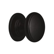 Hardbrass voordeurknop Pragma 70 mm Puur Zwart vooraanzicht