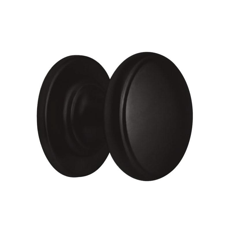 Hardbrass Roestvrijstalen Voordeurset Zwart Rond met Briefplaat en Tochtwering Rechts SKG3 - Deurbeslag-expert