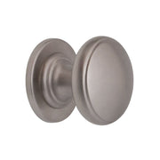 Hardbrass voordeurknop Pragma 70 mm PVD Inox vooraanzicht