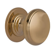 Hardbrass voordeurknop Pragma 70 mm PVD Messing vooraanzicht