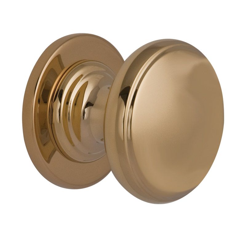 Hardbrass voordeurknop Pragma 70 mm PVD Messing vooraanzicht