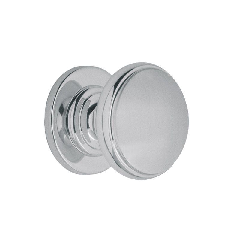 Hardbrass voordeurknop Pragma 70 mm Chroom vooraanzicht